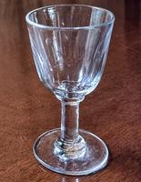 Victorian Facet Cut Wine Glass c.1865 (2 of 5)