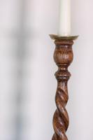 Pair of 1930's Oak Spiral Turned Candlesticks (7 of 11) Pair of 1930's Oak Spiral Turned Candlesticks (7 of 11)