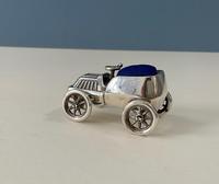 Antique Silver Novelty Pin Cushion - Car