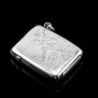Antique Victorian Solid Silver Vesta Case Aesthetic Style Engravings - Joseph Whitten 1885 (2 of 9) Antique Victorian Solid Silver Vesta Case Aesthetic Style Engravings - Joseph Whitten 1885 (2 of 9)