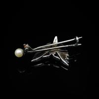 Antique Paste and Pearl Sterling Silver Butterfly Insect Brooch Pin (9 of 10) Antique Paste and Pearl Sterling Silver Butterfly Insect Brooch Pin (9 of 10)