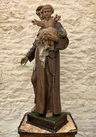 Exceptional Early 1900's Signed 39'' Carved Sculpture Statue St Anthony & Jesus (6 of 18) Exceptional Early 1900's Signed 39'' Carved Sculpture Statue St Anthony & Jesus (6 of 18)