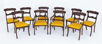 Set of 10 (8 + 2) Regency Revival Mahogany Dining Chairs c.1920