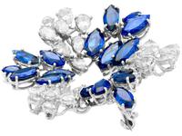 7.95ct Sapphire & 4.75ct Diamond, Platinum Pendant / Brooch - Vintage c.1960 (3 of 9) 7.95ct Sapphire & 4.75ct Diamond, Platinum Pendant / Brooch - Vintage c.1960 (3 of 9)