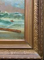 Large Spectacular 19th Century British Seascape Oil Painting - Shipwreck in Rough Seas! (12 of 13) Large Spectacular 19th Century British Seascape Oil Painting - Shipwreck in Rough Seas! (12 of 13)