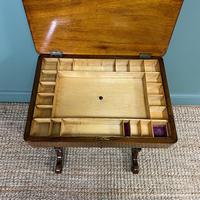 Spectacular Figured Walnut Inlaid Victorian Antique Work Box / Side Table (7 of 8) Spectacular Figured Walnut Inlaid Victorian Antique Work Box / Side Table (7 of 8)
