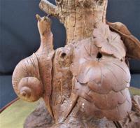 Thomas Wilkinson Wallis of Louth, Wood Carving with Snail and Ivy, 1867 Original Stand (6 of 11) Thomas Wilkinson Wallis of Louth, Wood Carving with Snail and Ivy, 1867 Original Stand (6 of 11)