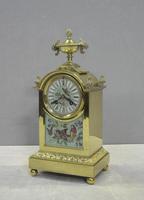 French Belle Epoque Brass and Porcelain Clock Set (17 of 17) French Belle Epoque Brass and Porcelain Clock Set (17 of 17)
