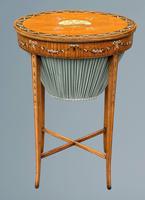 Antique Painted Satinwood Work Table