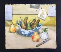 Original Watercolour 'Still-life of Pears, Fennel and Teddy Bear by Colleen Farr (2 of 6) Original Watercolour 'Still-life of Pears, Fennel and Teddy Bear by Colleen Farr (2 of 6)