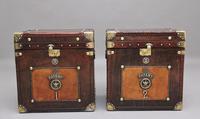 Pair of Early 20th Century ex Army Leather Bound ex Army Trunks (4 of 10) Pair of Early 20th Century ex Army Leather Bound ex Army Trunks (4 of 10)
