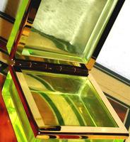 Pair of Exclusive Antique Uranium Glass Caskets (2 of 3) Pair of Exclusive Antique Uranium Glass Caskets (2 of 3)