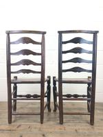 Pair of Antique Ladder Back Chairs (7 of 8) Pair of Antique Ladder Back Chairs (7 of 8)