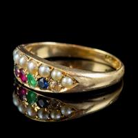 Antique Victorian Dearest Gemstone Ring 18ct Gold Dated 1889 (4 of 7) Antique Victorian Dearest Gemstone Ring 18ct Gold Dated 1889 (4 of 7)