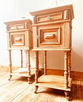 French Antique Oak Bedside Tables / Marble Bedside Cabinets / Nightstands (2 of 6) French Antique Oak Bedside Tables / Marble Bedside Cabinets / Nightstands (2 of 6)
