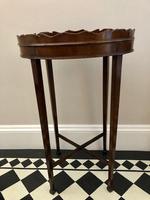 Small Antique Wine or Candle Table With Galleried Top & Pull Out Shelf (9 of 13) Small Antique Wine or Candle Table With Galleried Top & Pull Out Shelf (9 of 13)