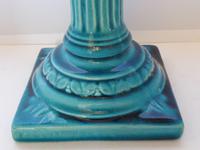 Antique Turquoise Burmantoft Leeds ware Candlestick Majolica Style c.1900 (6 of 9) Antique Turquoise Burmantoft Leeds ware Candlestick Majolica Style c.1900 (6 of 9)
