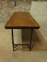 Industrial Vintage Folding Trestle Dining Table with Metal Legs & Reclaimed Top (15 of 17) Industrial Vintage Folding Trestle Dining Table with Metal Legs & Reclaimed Top (15 of 17)