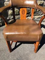 Antique Walnut & Leather Desk Chair (7 of 8) Antique Walnut & Leather Desk Chair (7 of 8)