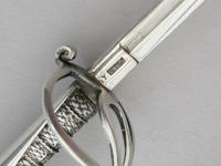 Victorian Novelty Silver Officers Dress Sword Letter Opener by Sampson Mordan, London, 1896. 'Emmie' (3 of 14) Victorian Novelty Silver Officers Dress Sword Letter Opener by Sampson Mordan, London, 1896. 'Emmie' (3 of 14)