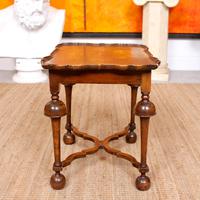 Walnut Side Table Continental Queen Anne Carved Lamp Table (9 of 12) Walnut Side Table Continental Queen Anne Carved Lamp Table (9 of 12)