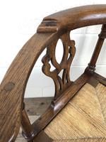 Antique 19th Century Oak Corner Chair with Rush Seat (9 of 10) Antique 19th Century Oak Corner Chair with Rush Seat (9 of 10)