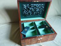 Inlaid Burr Walnut Jewellery Box With Plush Interior c.1880 (6 of 14) Inlaid Burr Walnut Jewellery Box With Plush Interior c.1880 (6 of 14)