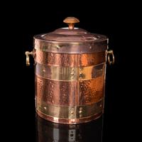 Antique Fireside Bin, English, Copper, Brass, Decorative, Scuttle, Edwardian (7 of 12) Antique Fireside Bin, English, Copper, Brass, Decorative, Scuttle, Edwardian (7 of 12)