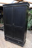 Gorgeous! Large Old Victorian Pine & Black Painted Hall Cupboard / Wardrobe - We Deliver! (3 of 10) Gorgeous! Large Old Victorian Pine & Black Painted Hall Cupboard / Wardrobe - We Deliver! (3 of 10)