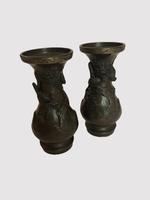 Pair of Antique Japanese Bronze Vases Meiji Period (7 of 7) Pair of Antique Japanese Bronze Vases Meiji Period (7 of 7)