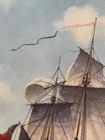 Seascape Oil Painting Naval Frigate Ships Napoleonic War Sea "Battle Trafalgar" (14 of 25) Seascape Oil Painting Naval Frigate Ships Napoleonic War Sea "Battle Trafalgar" (14 of 25)