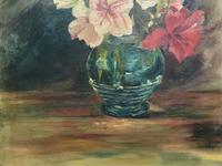 Early 20th Century Antique Still Life of Flowers in a vase Oil On Canvas Painting 1913 (10 of 13) Early 20th Century Antique Still Life of Flowers in a vase Oil On Canvas Painting 1913 (10 of 13)