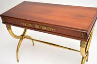 Antique Neoclassical Walnut & Brass Writing / Side Table (11 of 16) Antique Neoclassical Walnut & Brass Writing / Side Table (11 of 16)