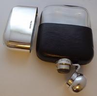 1934 Daniel & Arter Solid Hallmarked Silver Leather and Glass Hip Flask 7fl oz (10 of 12) 1934 Daniel & Arter Solid Hallmarked Silver Leather and Glass Hip Flask 7fl oz (10 of 12)