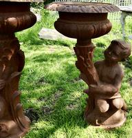 Pair of Classical Iron Planters in the Form of the Gemini Twins (2 of 8) Pair of Classical Iron Planters in the Form of the Gemini Twins (2 of 8)