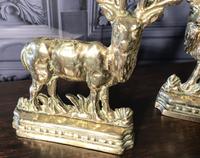 Pair of Victorian Cast Brass Stags (5 of 9) Pair of Victorian Cast Brass Stags (5 of 9)