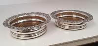 Pair of Victorian Silver Plated Coasters (3 of 5) Pair of Victorian Silver Plated Coasters (3 of 5)