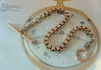 Antique Pocket Watch Chain 1890s Victorian 10ct Rose Gold Filled Albert With Key T Bar (2 of 12) Antique Pocket Watch Chain 1890s Victorian 10ct Rose Gold Filled Albert With Key T Bar (2 of 12)