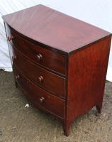 1900's Mahogany Bow Front Chest of Drawers + Crossbanding.Just Polished (4 of 4) 1900's Mahogany Bow Front Chest of Drawers + Crossbanding.Just Polished (4 of 4)