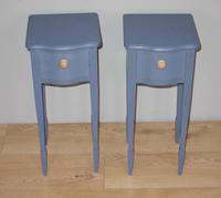 Pair of Small Blue Painted Bedside Tables (3 of 7) Pair of Small Blue Painted Bedside Tables (3 of 7)