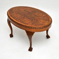 Antique Burr Walnut Oval Coffee Table (3 of 8) Antique Burr Walnut Oval Coffee Table (3 of 8)