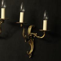 French Pair Of Gilded Twin Arm Wall Lights Oka04080 (2 of 10) French Pair Of Gilded Twin Arm Wall Lights Oka04080 (2 of 10)