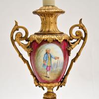 Pair of Antique French Porcelain & Gilt Metal Table Lamps (2 of 12) Pair of Antique French Porcelain & Gilt Metal Table Lamps (2 of 12)