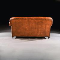 Late Victorian Leather Upholstered Drop-Arm Sofa (8 of 9) Late Victorian Leather Upholstered Drop-Arm Sofa (8 of 9)