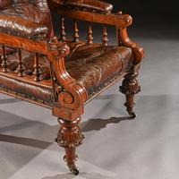 Substantial 19th Century Oak & Moroccan Leather Armchair (6 of 8) Substantial 19th Century Oak & Moroccan Leather Armchair (6 of 8)