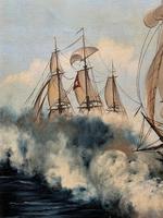 Large Fabulous Vintage 20th Century Maritime Naval Battle Ships Seascape Oil Painting (9 of 12) Large Fabulous Vintage 20th Century Maritime Naval Battle Ships Seascape Oil Painting (9 of 12)