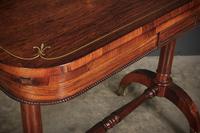 Rare Regency Rosewood Brass Inlaid Card Table (4 of 15) Rare Regency Rosewood Brass Inlaid Card Table (4 of 15)