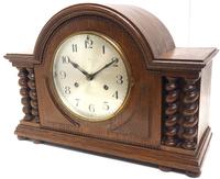 Solid Oak Hat Shaped Mantel Clock 8-day by Hac Westminster Chime (5 of 10) Solid Oak Hat Shaped Mantel Clock 8-day by Hac Westminster Chime (5 of 10)