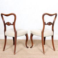 4 Walnut Balloon Dining Chairs 19th Century (2 of 12) 4 Walnut Balloon Dining Chairs 19th Century (2 of 12)