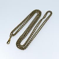 Antique Victorian Long Rolled Gold Guard Muff Chain Necklace (5 of 9) Antique Victorian Long Rolled Gold Guard Muff Chain Necklace (5 of 9)